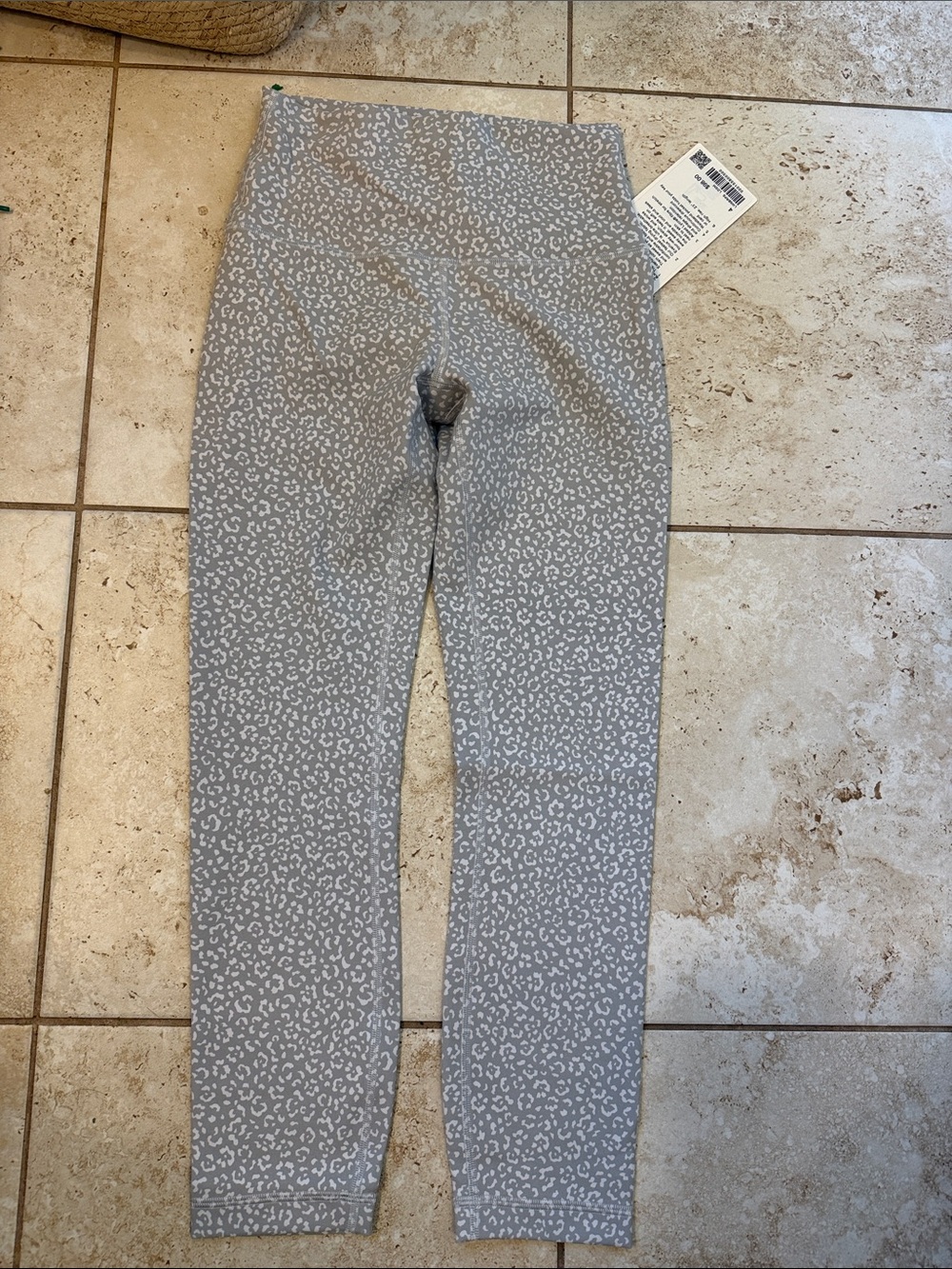lululemon athletica Gray & White Leopard Print Cropped Leggings - Picture 4 of 4